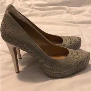 BCBG Paris gray silver shoes